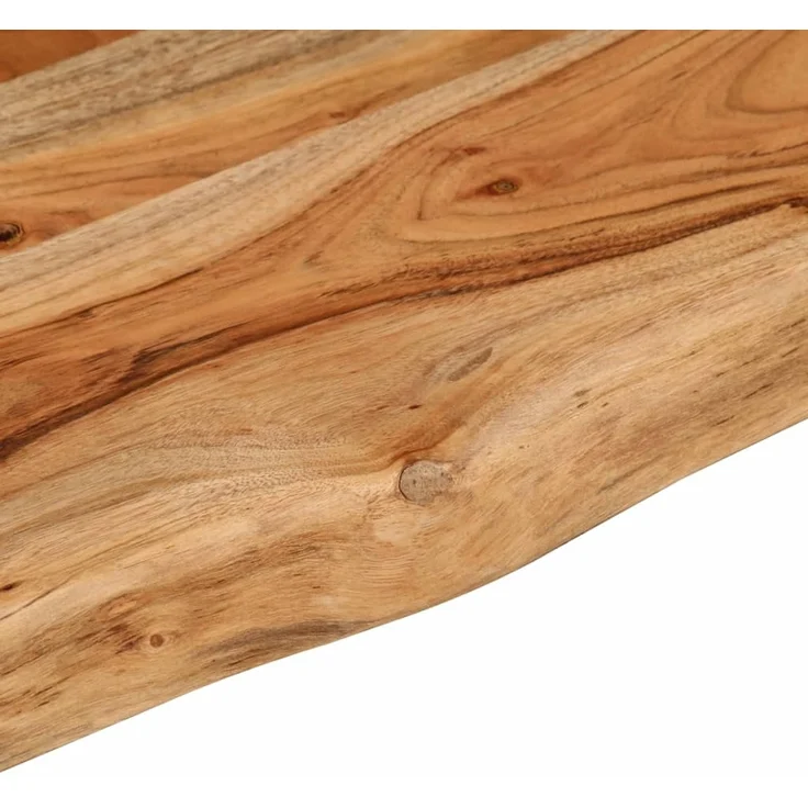 vidaXL Tischplatte 110x40x2,5cm Rechteckig Massivholz Akazie Baumkante 370613 – Bild 7