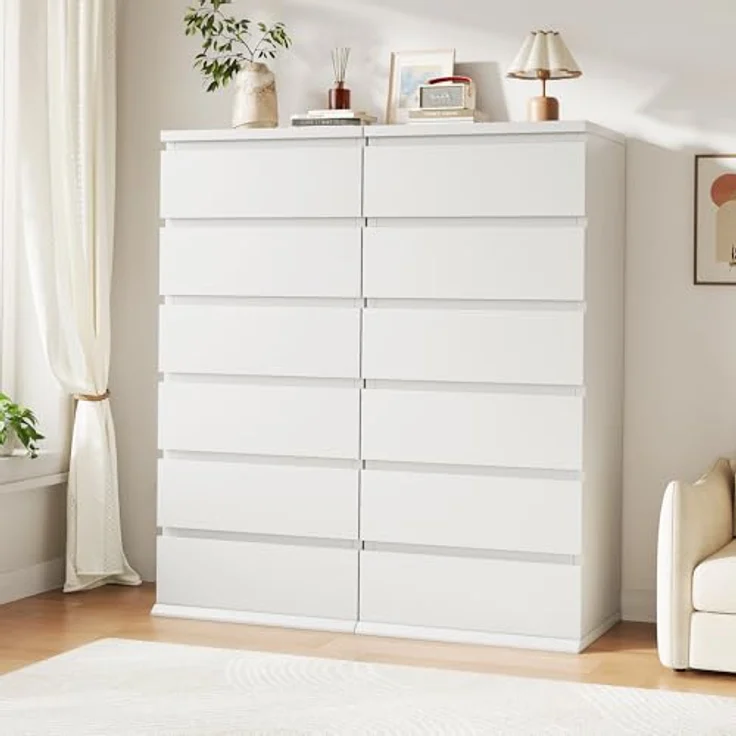 Jocoevol Schmal Kommode mit 6 Schubladen für Schlafzimmer – Bild 9