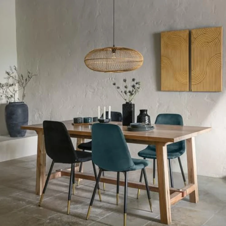 ATMOSPHERA Loren Bambus Pendelleuchte D60 cm, durchbrochener Lampenschirm aus naturbelassenem Bambus, höhenverstellbar, E27 Max 40W – Bild 8