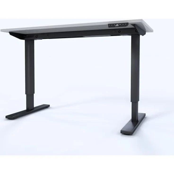 Bisley E-StarterTech, 2 Säulen, Maße Säule 45x75/50x80 mm, MFC Tischplatte, hochwertig und langlebig, Maße: H 25 x B 1400 x T 800 mm, Farbe: Gestell 333 schwarz Platte 007 lichtgrau – Bild 3