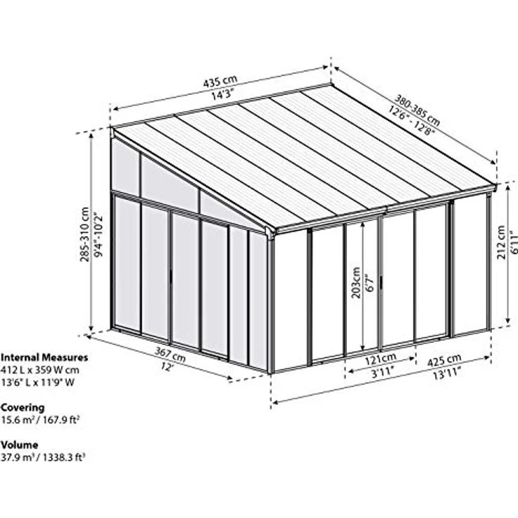 Palram - Canopia Aluminium Kaltwintergarten – Bild 3
