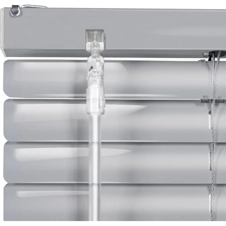 Sonello Jalousie Klemmfix ohne u. mit Bohren 30cm x 100cm Silber Aluminium Jalousette, Klemmfix, Inkl. Halterung für Decken- u. Wandmontage Alu Jalousie Fenster u. Tür, Blickdicht freihängend – Bild 6