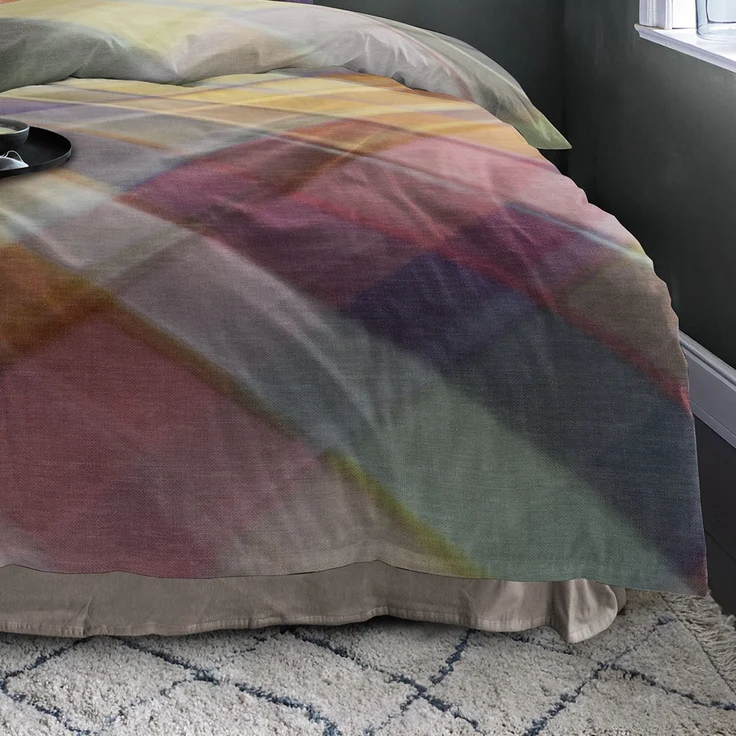 Irisette Flausch Cotton Bettwäsche Zobel 8731-90 Kariert bunt 135x200 – Bild 4