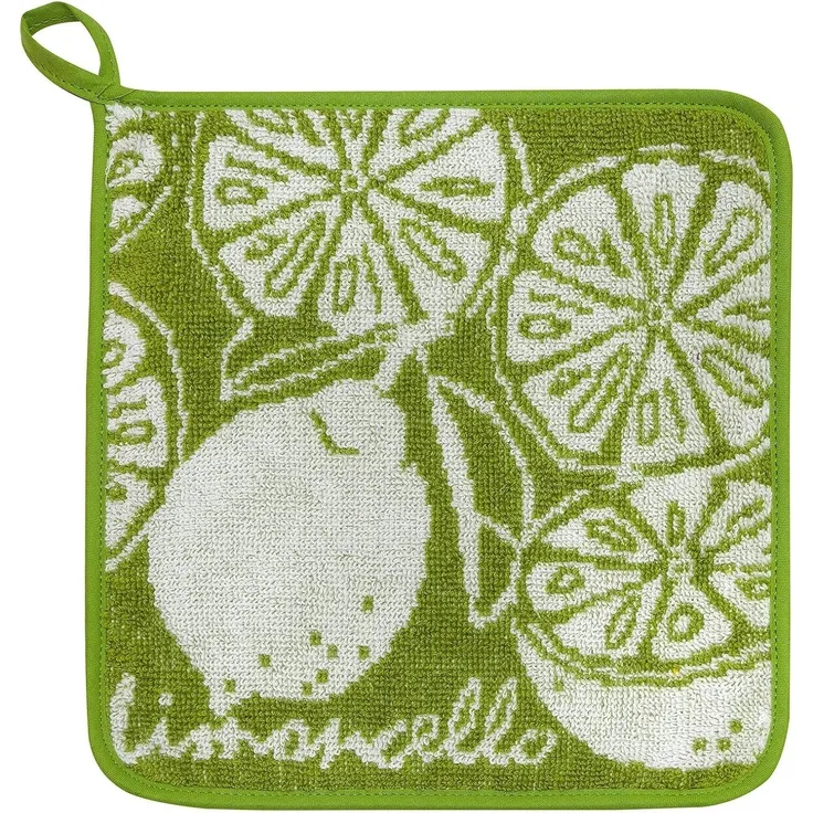 Kracht Küchen Textilien Limoncello|Frottier Topflappen 22x22 cm grün 2er Pack