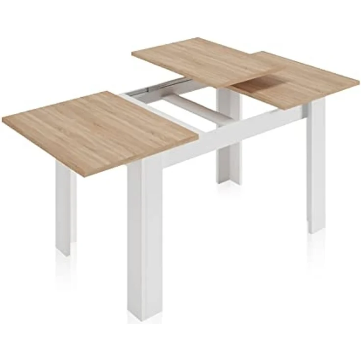 Dmora Runder Tisch, Couchtisch mit Platte aus gehärtetem Glas und Beinen aus verchromtem Stahl, 90x90h75 cm, Transparente Farbe – Bild 4