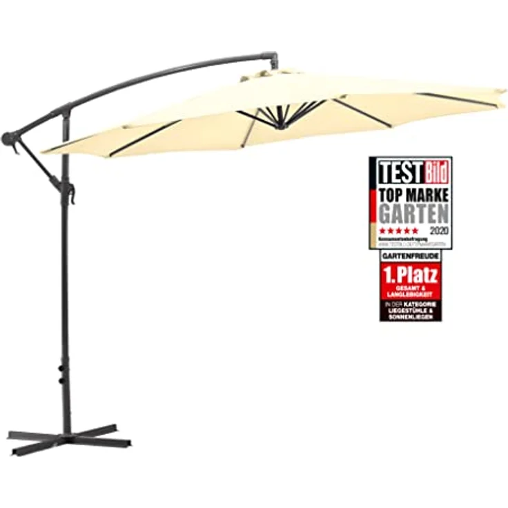Ampelschirm, 300 cm, creme – Bild 5