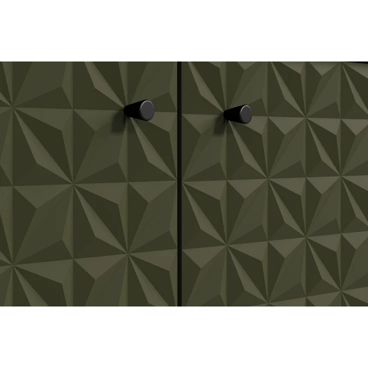 trendteam smart living - 4er Set Türen Highboard - Wohnzimmer - Sentra - Maße 60 x 60 x 2 cm - Farbe Dark Green - 224086282 – Bild 2