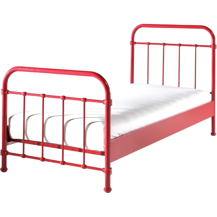 Vipack 'New York' Einzelbett rot, 90x200 cm