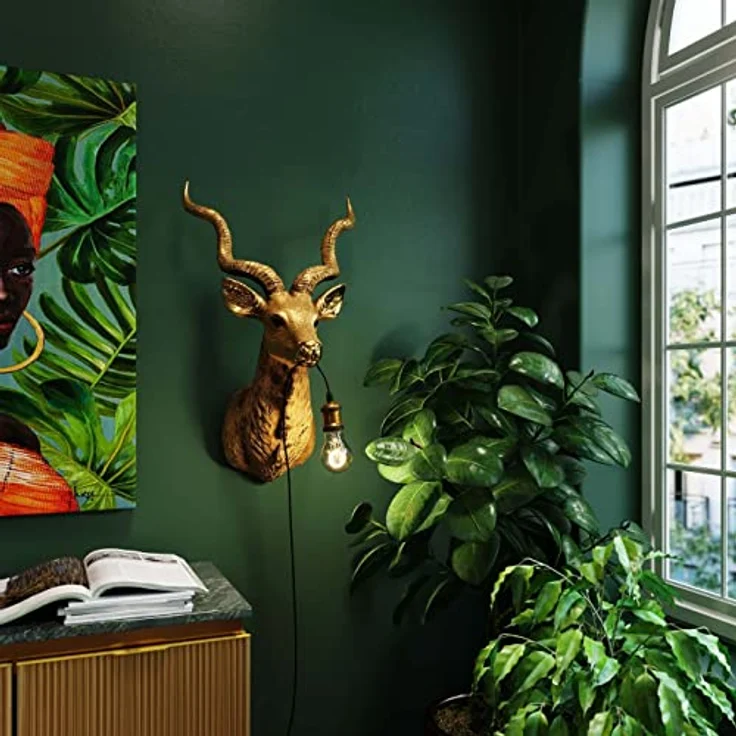 Wandleuchte Goat 74 cm, Kunststoff, Gold, 45 x 74 x 31 cm – Bild 3