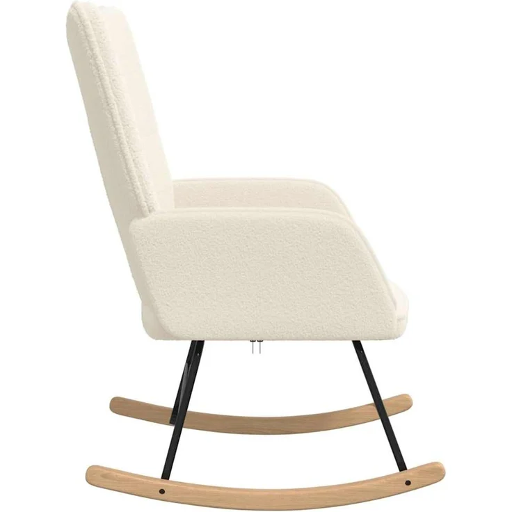 vidaXL Schaukelstuhl Creme Sherpa-Stoff 42001784 – Bild 5