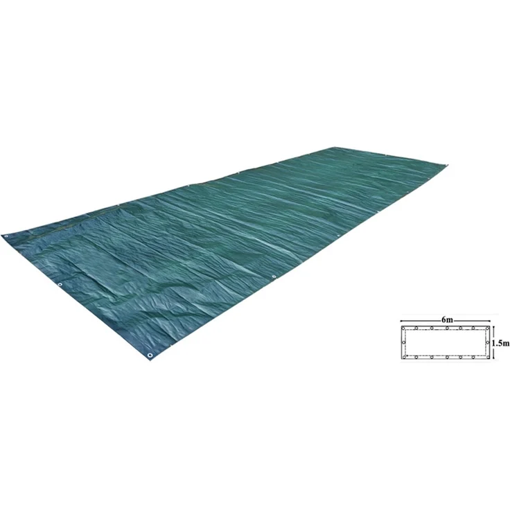 TrendLine Gewebeplane 110 g/m² 6 x 1,5 m = 9 m² grün mit Ösen – Bild 2