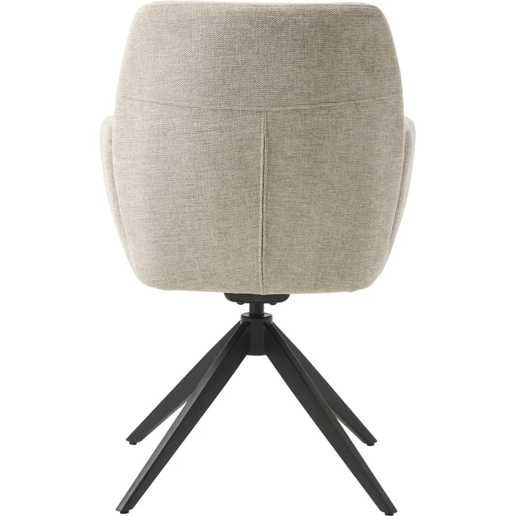 Armlehnstuhl >ROXANA< drehbar, Wipp-Relax-Funktion, Sand, Stoff-Brego - 57,5x88x62cm (BxHxT) – Bild 6