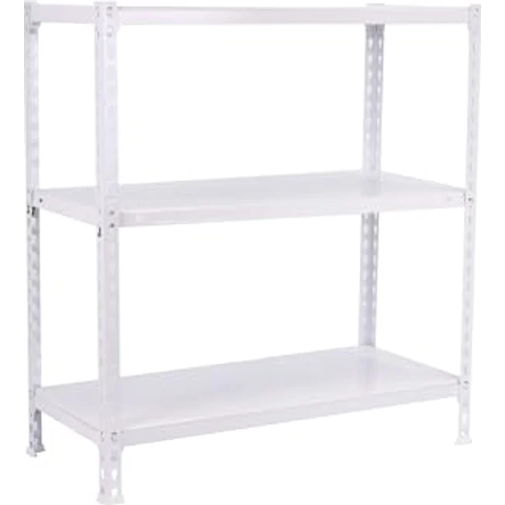 Simon Rack Schwerlastregal, 900x900x300 mm, Bis 70 kg Belastbar, 3 Verstellbare Ablagen, Kellerregal, Lagerregal, Weiss - Ecoclick – Bild 1