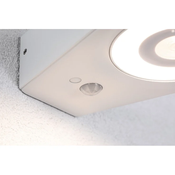 Paulmann 94867 LED Außenwandleuchte Silma Bewegungsmelder weiss 3000K IP44 – Bild 3
