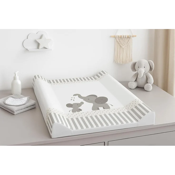 Rotho Keilwickelauflage 'Modern Elephants' 50x70 cm weiß/grau – Bild 6