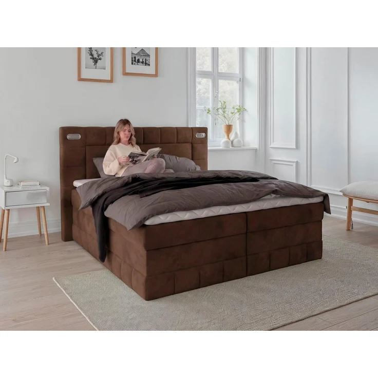 OTTO home Boxbett PHILLIPA inkl. Bettkasten, wahlweise mit LED-Leuchten, Breite: 180cm, inkl. Kaltschaum-Topper, in verschiedenen Farben erhältlich – Bild 5
