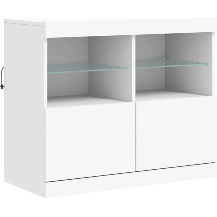 vidaXL Sideboard mit LED-Leuchten Weiß 81x37x67 cm 836658 – Bild 10
