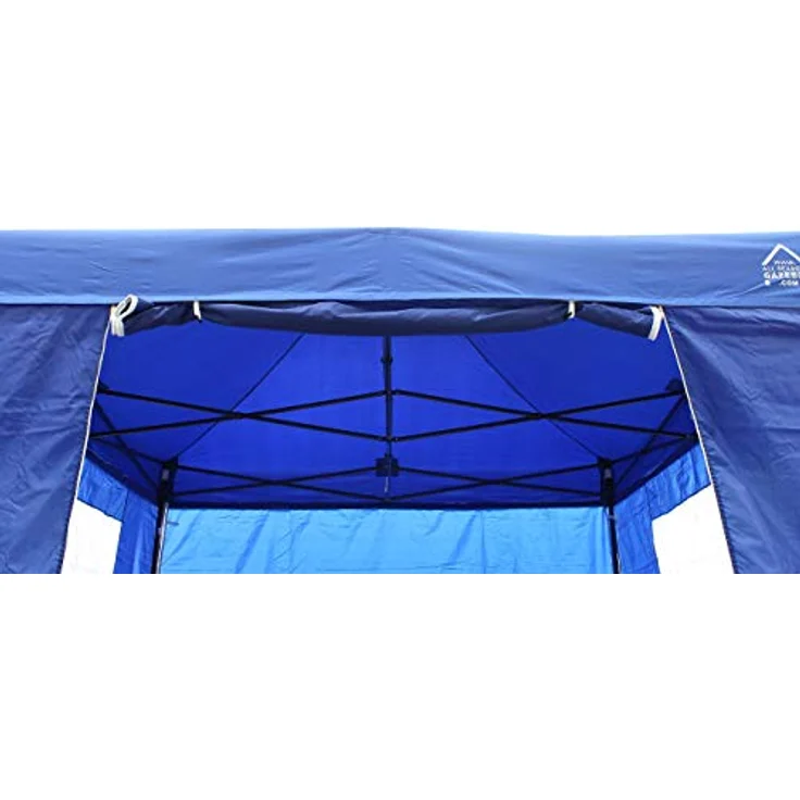 All Seasons Gazebos 3x3 m vollständig wasserdichtes Faltpavillon mit 4 Seitenteilen - Königsblau – Bild 4