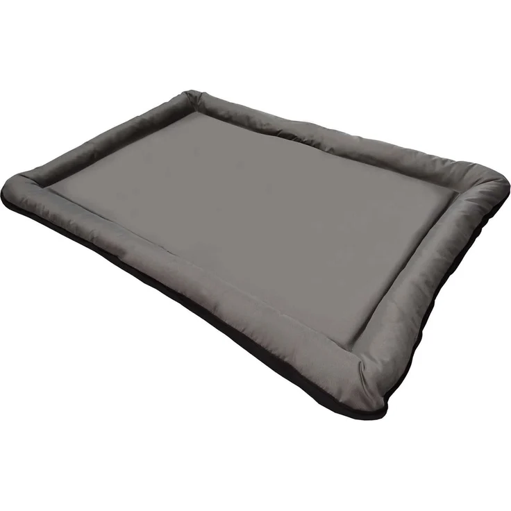 Wasserfestes In- und Outdoor Hundebett grau 76x56 cm mit Schaumstoffplatte robustem Oxford-Bezug pflegeleicht Kratzfest bequem ergonomisch ideal für kleine Hunde – Bild 2