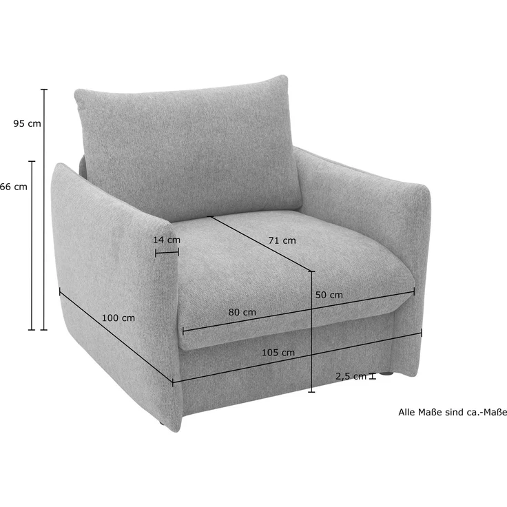 DOMO. collection Sessel 700023, Polstersessel, Schlaffunktion, Federkern, Füße mit Filzgleitern, Armsessel, Cocktailsessel, Loungesessel, 105 x 100 x 95 (BxTxH), blau (pertrol) – Bild 9