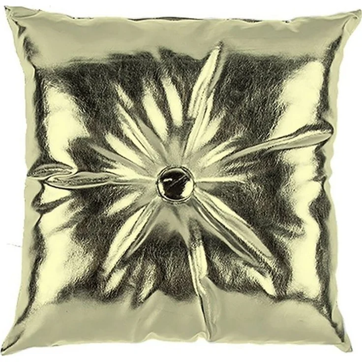 Deko Kissen Sofakissen Couchkissen 30x30cm in gold oder silber Metalloptik gold – Bild 2