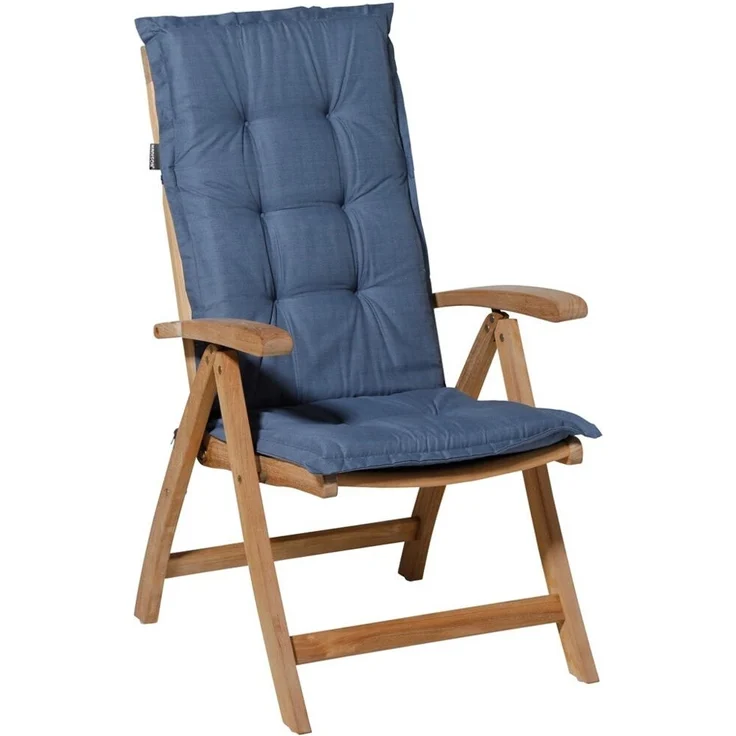 Allibert Kissen niedrig Basic 4er-Set kobalt ca. 105 x 50 cm, 50% Baumwolle / 50% Polyester – Bild 3