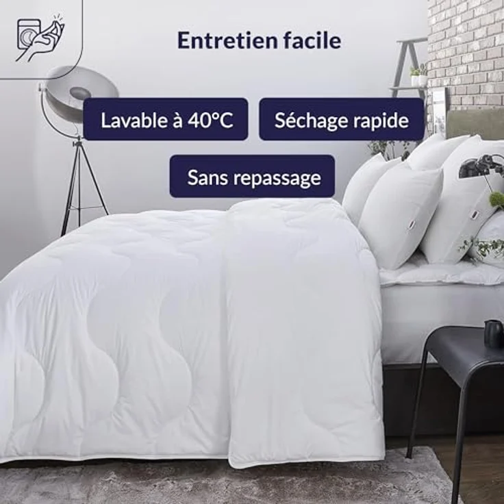 Dodo Maxiconfort Ultra Steppdecke, warm, Kunstfaser, 260x240 cm, Weiß – Bild 7