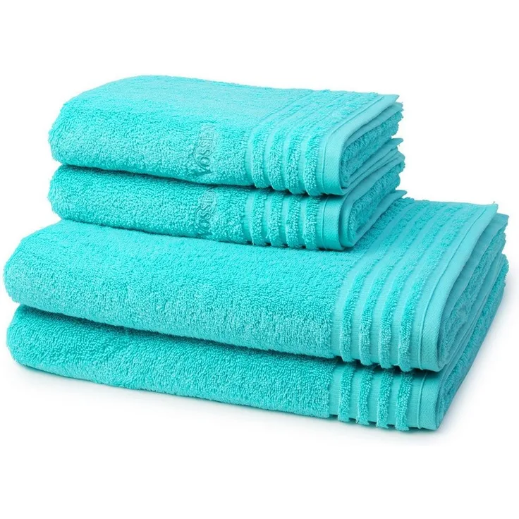 Vossen Vienna Style Supersoft 4 tlg. Frottier-Set - 2 X Handtuch (50 X 100cm), 2 X Duschtuch (67 X 140cm) - 620 g/m2 - Light azure