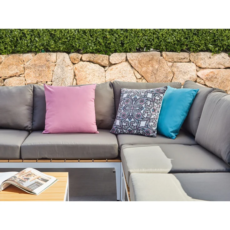 Gartenkissen 3er Set TIDE Ohne Muster Orientalisches Muster 45 x 45 cm Bunt – Bild 2