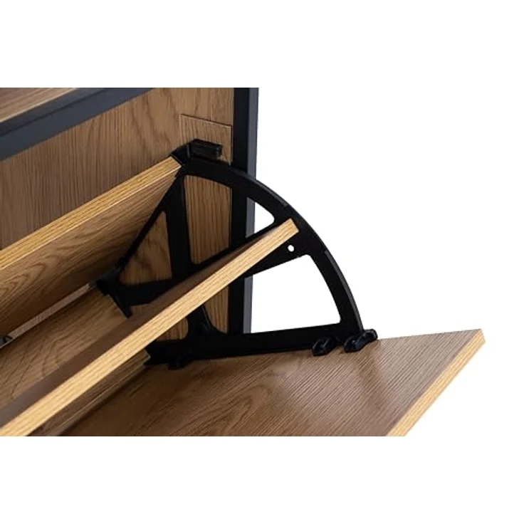 Livetastic Schuhschrank, Schwarz, Wildeiche, 3 Schubladen, 56x129x30 cm, Schuhaufbewahrung für Garderobe – Bild 7