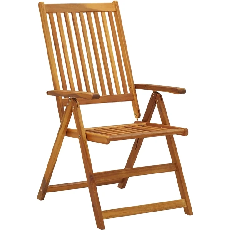 vidaXL Klappbare Gartenstühle 6 Stk. mit Auflagen Massivholz Akazie 3064126 – Bild 2