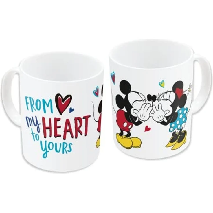 Disney Mickey Mouse Tasse Minnie & Mickey Mouse Love Tasse, 325 ml, Keramik – Bild 1