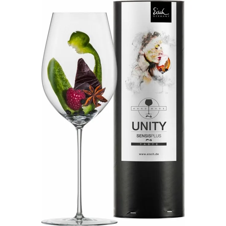 Eisch Unity SensisPlus Rotweinglas in Geschenkröhre