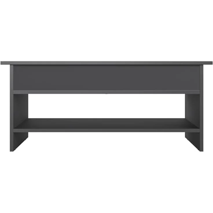 KOMTO Couchtisch Höhenverstellbar Wohnzimmertisch mit Stauraum Aufklappbar Sofatisch (Kaffeetisch Stubentisch, Spanplatte, Coffee Table Tokyo 98,4 x 50,4 x 48 cm) – Bild 7