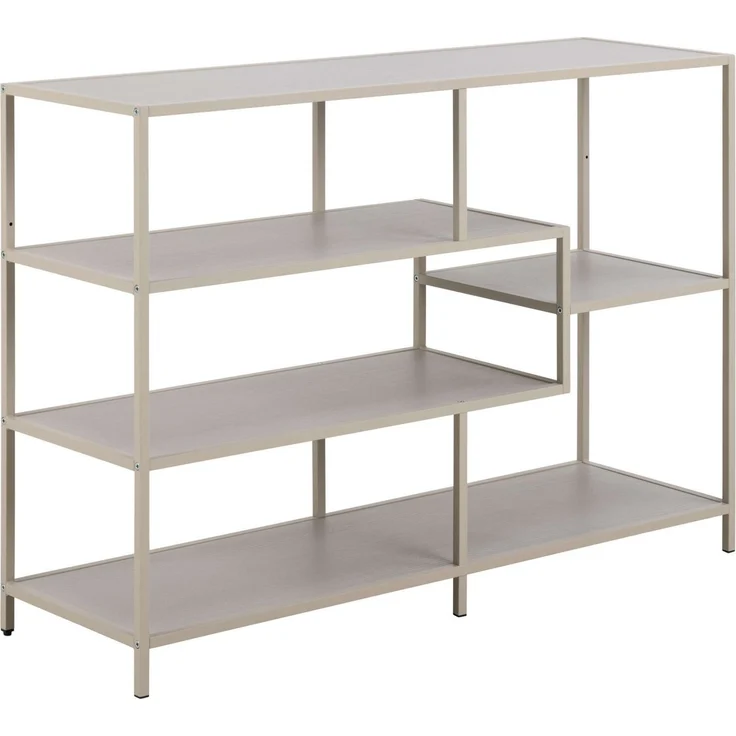 ACTONA GROUP Bücherregal Seaford - Mehrzweckregal & Raumteiler, modern, Metall, Asymmetrisch, stabil & viel Stauraum, zeitloses Design, 6 Regalböden – Bild 2