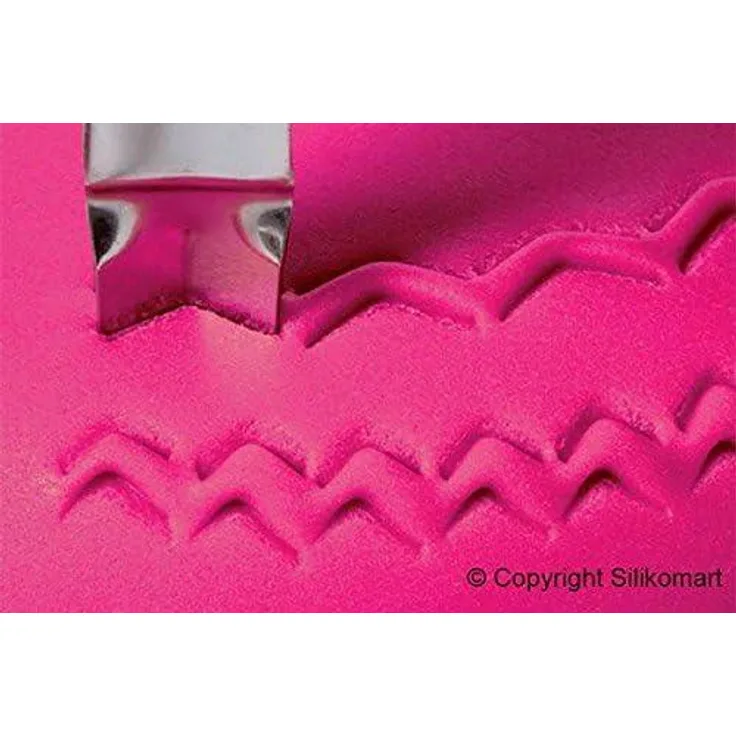 silikomart Wonder Crimp-Zange Teig für Tortendekoration regelmäßigen Edelstahl Close V