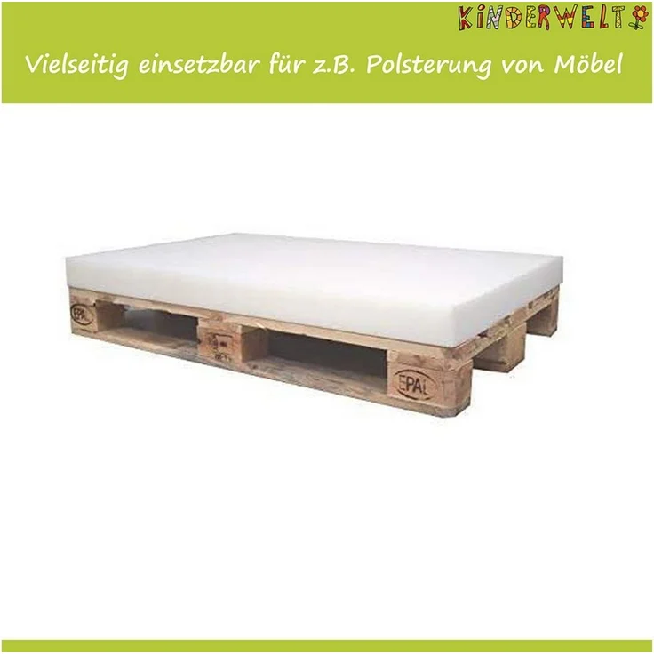 KiNDERWELT Polsterauflage Platte aus hochwertigem Kaltschaum 60 x 40 x 6 cm – Bild 2