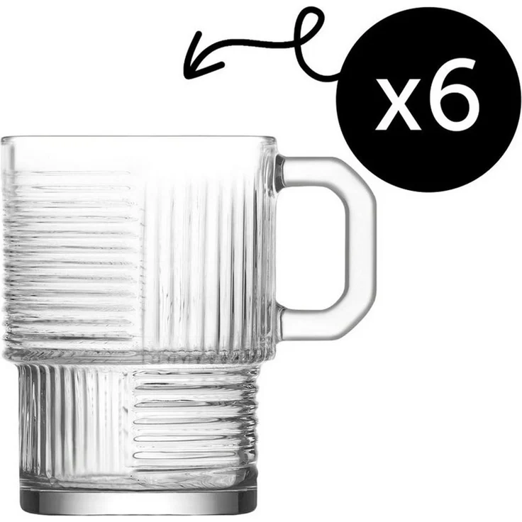 LAV Gläser-Set Helen Tee-Set, Glasbecher, 6-tlg, Glas, 6er Set, 270ml, ideal für Tee und Heißgetränke – Bild 2