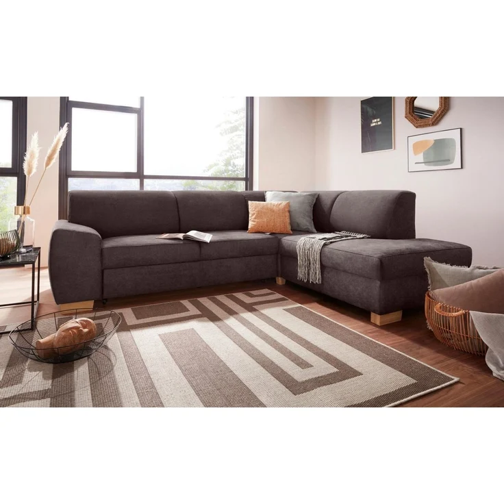 DOMO collection Ecksofa Incanto kubische Formensprache, Breite 260cm, komfortabel, L-Form, ohne Bettfunktion, Struktur weich – Bild 1