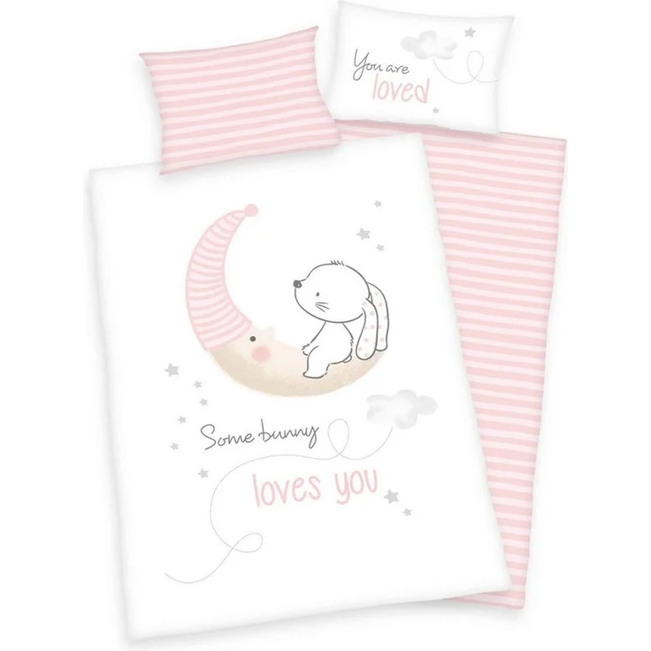 Baby Best Kinderbettwäsche – Little Bunny - 100x135 cm + 40x60 cm, 100% Baumwolle – Bild 1