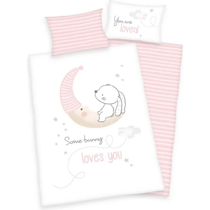 Baby Best Kinderbettwäsche – Little Bunny - 100x135 cm + 40x60 cm, 100% Baumwolle