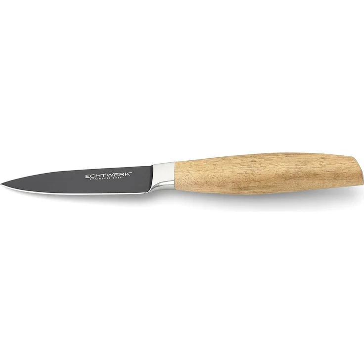 ECHTWERK Schälmesser Classic, aus hochwertigem Stahl, Obst- & Gemüsemmeser mit Rosenholzgriff, 8,8cm – Bild 1