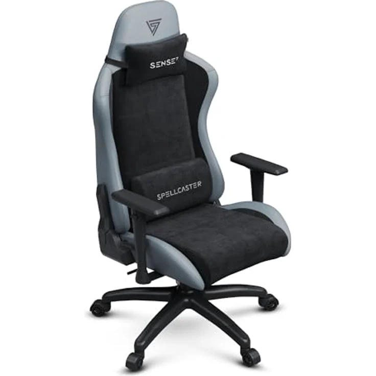 SENSE7 Spellcaster FUKU XL Gaming Stuhl - Eco-Leder & Alcantara - Extra Breiter Komfort, 160° Neigung, Atmungsaktiver Schaum, Verstellbare Armlehnen - Für Große Nutzer, Luxuriöses Design – Bild 12