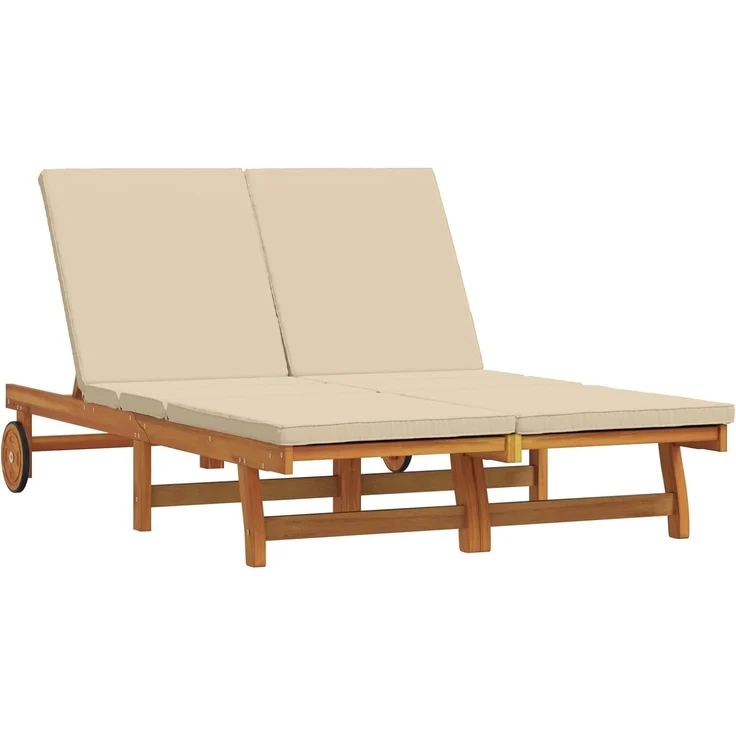 vidaXL Sonnenliege Braun 125 x 200 x 84 cm Massivholz Akazie 3325190 – Bild 1