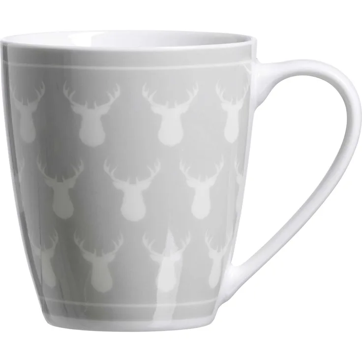 Weihnachtsgeschirr Oskar - Kaffeebecher Oskar hellgrau