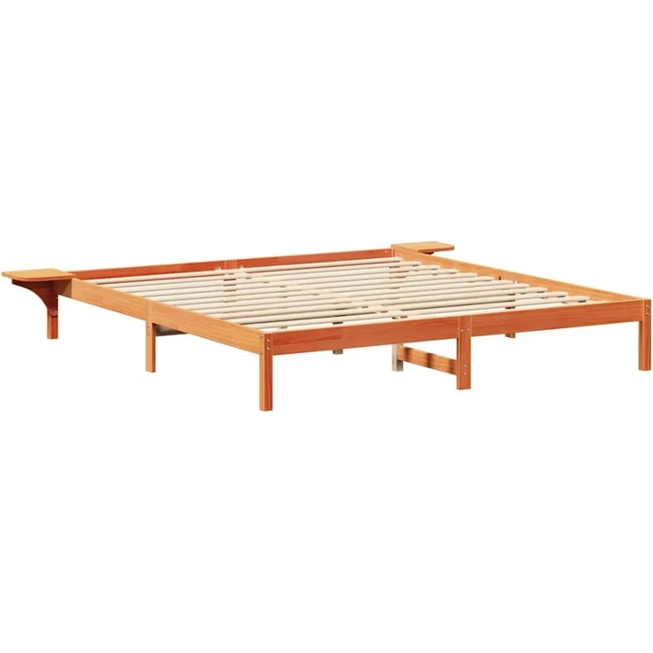vidaXL Bettrahmen Wachsbraun 180 x 200 cm Massives Kiefernholz 873180 – Bild 4