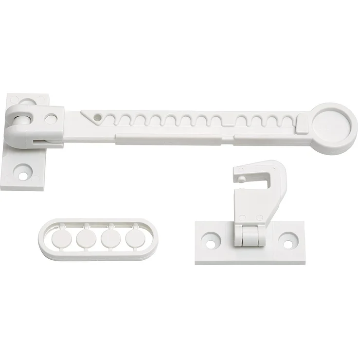 ABUS Fensterfeststeller Nino Zuschlagschutz für Kippfenster - Fensterriegel - Kipp-Regler zur Einstellung der Fensteröffnung - weiß - 73127 – Bild 3