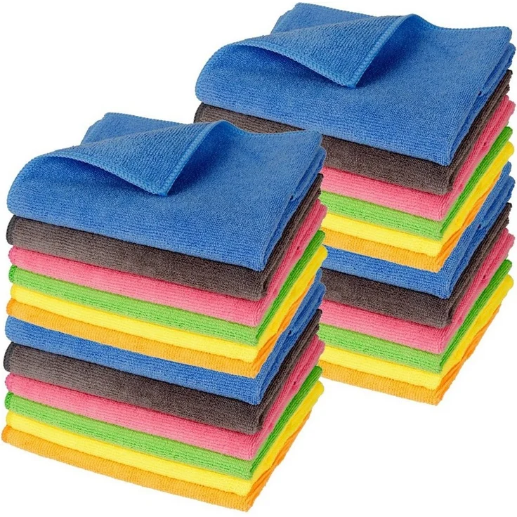 Mach1 Geschirrtuch Schonendes Microfasertuch, Autopflege Poliertuch 350 GSM (6-24 tlg), (24-tlg), 6 verschiedene Motive – Bild 4