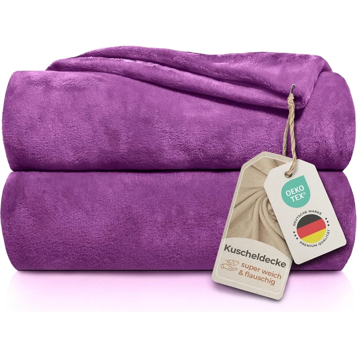 Wohndecke Kuscheldecke super weich & flauschig – warme Fleecedecke, Gräfenstayn, warme Wolldecke, Sofadecke & Tagesdecke - Überwurf Sofa, Couch – Bild 1