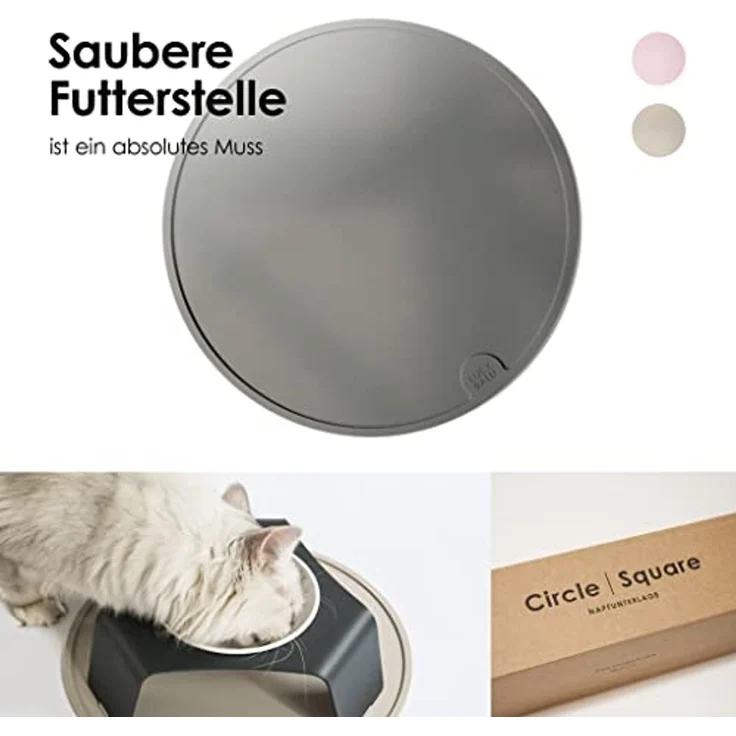 LucyBalu Napfunterlage CIRCLE (29cm), für Katzen, verschiedene Farben, lebensmittelechtes Silikon – Bild 2